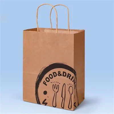 Крафт кесе за поклоне са ручкама